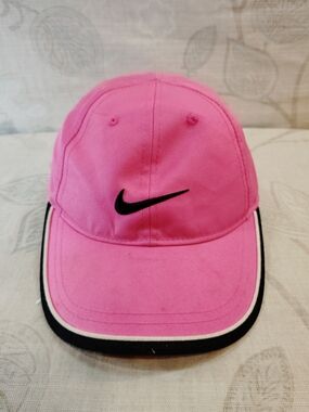 Nike Hot Pink Cap with Black Swoosh and Trim